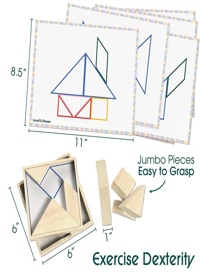 Keeping Busy Tangrams With Templates Dementia Activities for Seniors Brain Games for Adults Dementia Products for Elderly Alzheimers Products for Elderly Memory Games for Seniors Alzheimers Activities - Image 3